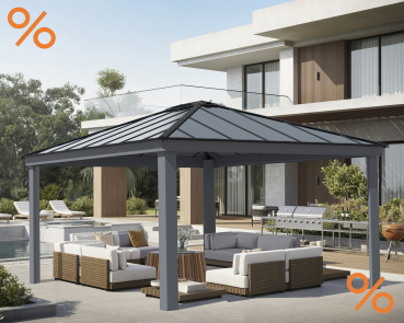 Palram-Canopia Aluminium Pavillon Dallas 4.3x4.8 14x16 (422x483cm) 6mm HKP